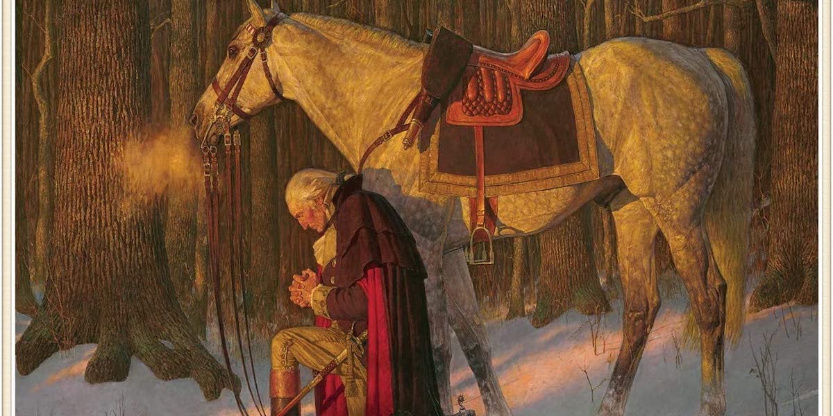 George Washington praying