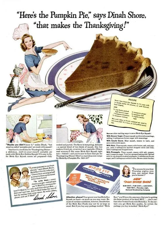 Dinah Shore's pumpkin pie recipe