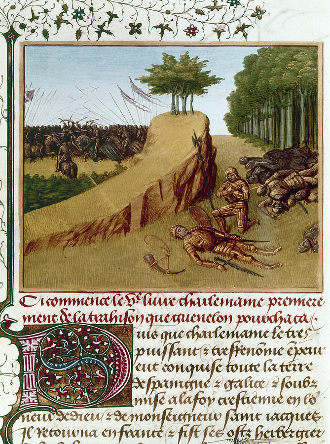 Excerpt from The Song of Roland, famous French literature of the Middle Ages